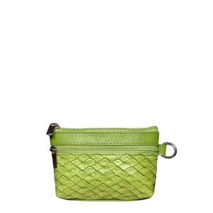 Monedero dama escama mac verde limón